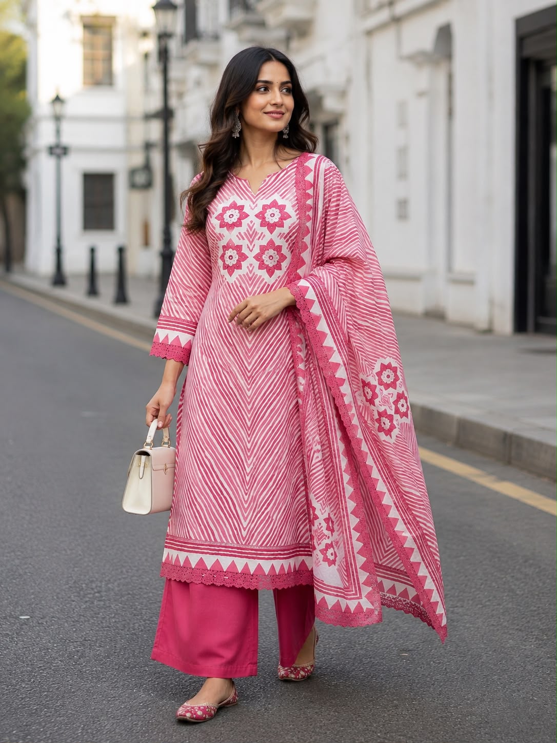 Premium cotton Lehriya 3 pcs set